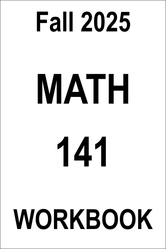 VCU MATH 141 Fall 2025 Workbook
