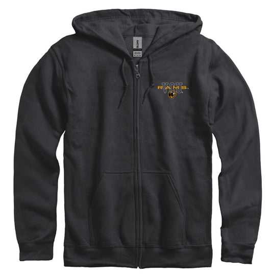 VCU Black Full Zip Hooded Sweatshirt