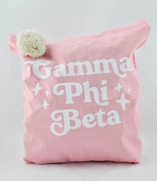 Gamma Phi Beta Retro Pom Pom Tote Bag - Virginia Book Company