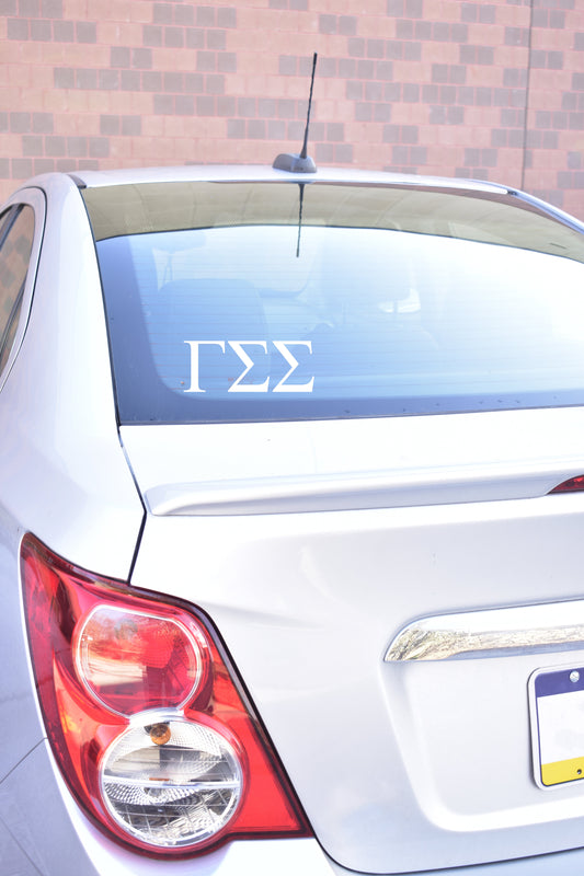 Gamma Sigma Sigma Car Decal Sticker- Greek Letters Design
