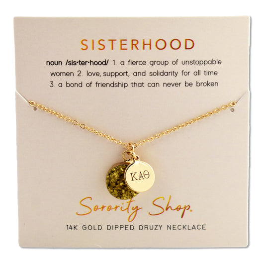 Kappa Alpha Theta Sisterhood Druzy Necklace
