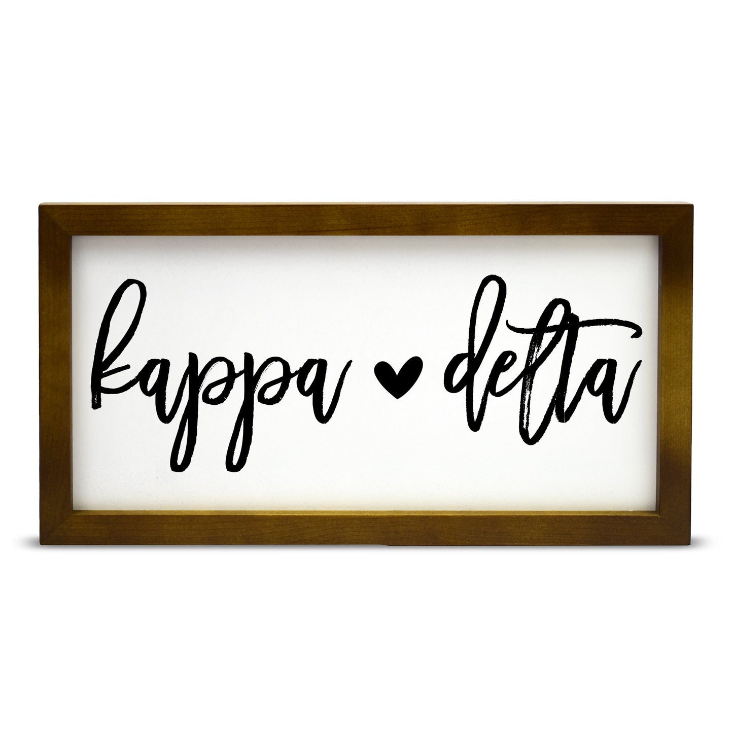 Kappa Delta Script Wooden Sign