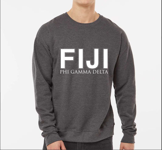 Phi Gamma Delta Sweatshirt- Crewneck Fraternity Varsity Letters Design