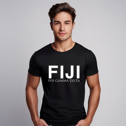 Phi Gamma Delta Fraternity T-Shirt- Varsity Greek Letters Design