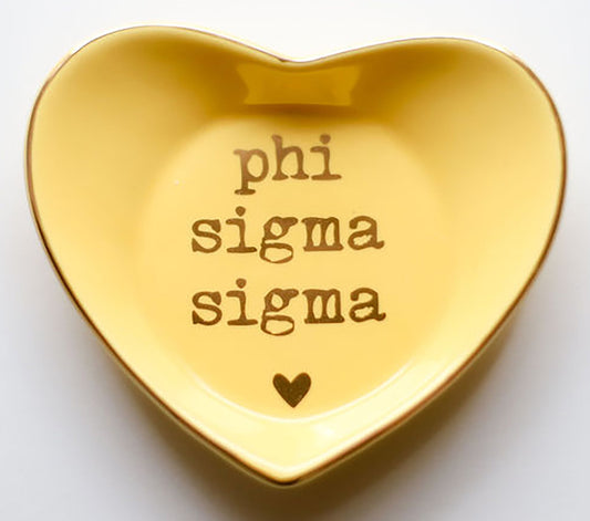 Phi Sigma Sigma Ceramic Ring Dish