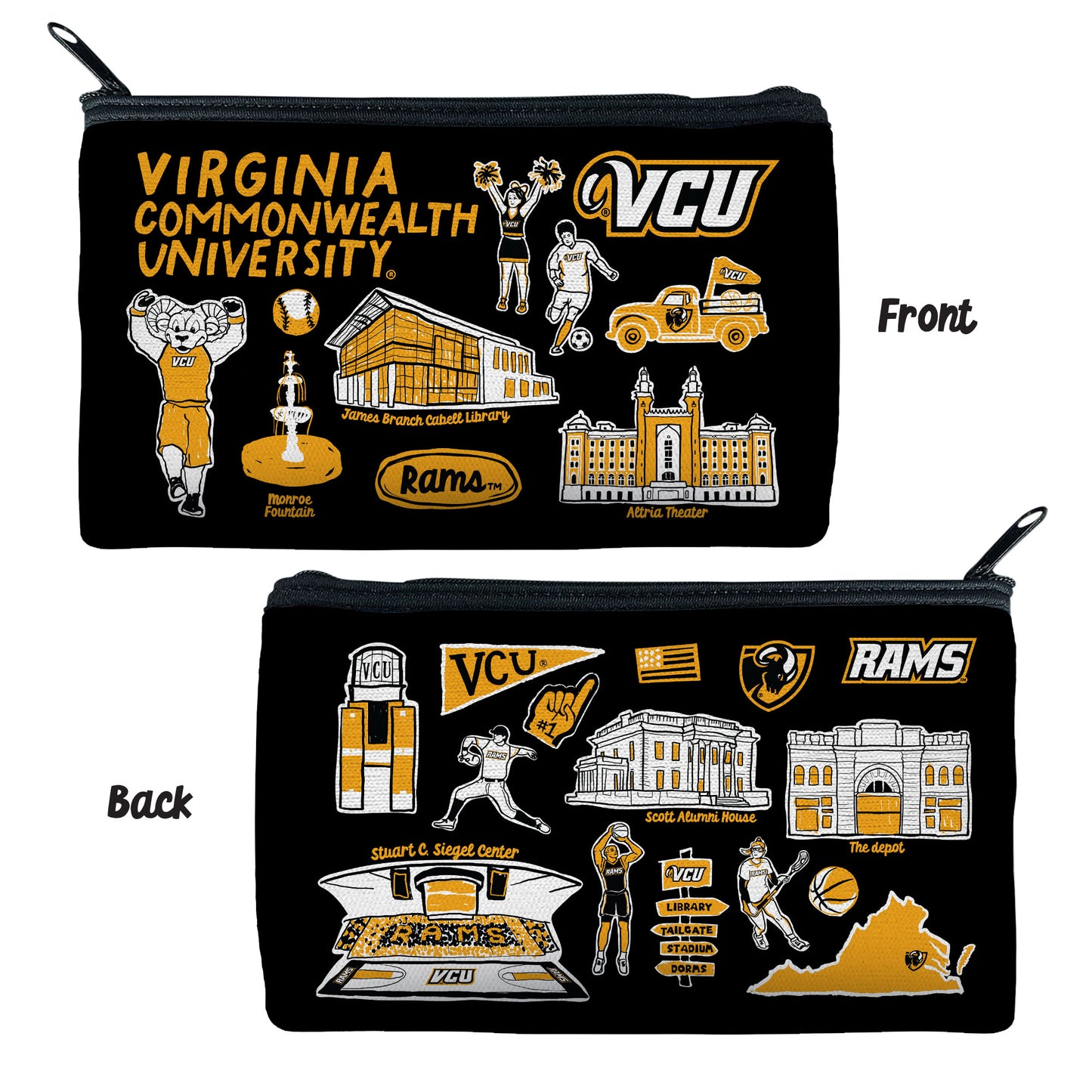 VCU Impressions Pencil Pouch