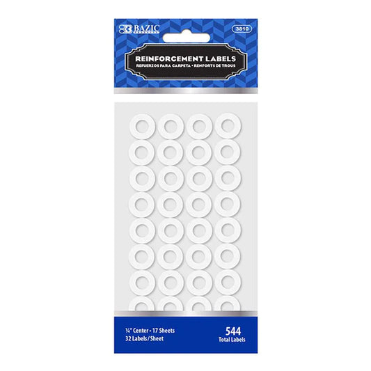 White Label Round Reinforcement (544/Pack)