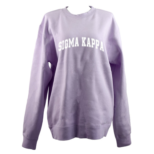 Sigma Kappa Sweatshirt- Crewneck Varsity Letters Design