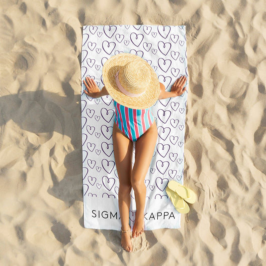 Sigma Kappa Beach Towel- Lightweight Brand Design