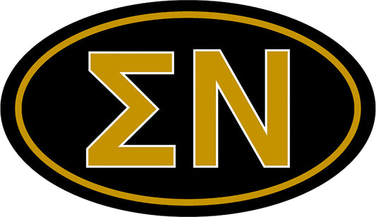 Sigma Nu Oval Fraternity Car Magnet Set of 2