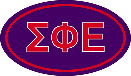 Sigma Phi Epsilon Oval Fraternity Car Magnet Set of 2