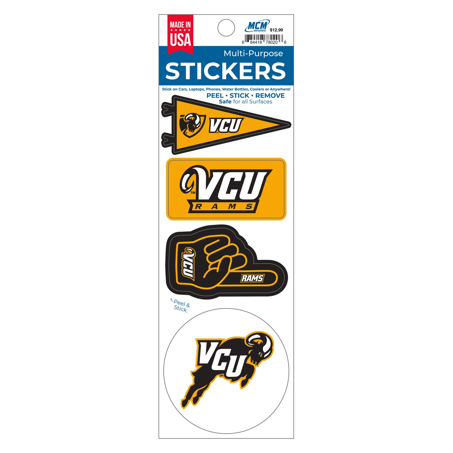 VCU Vinyl Sticker Sheet