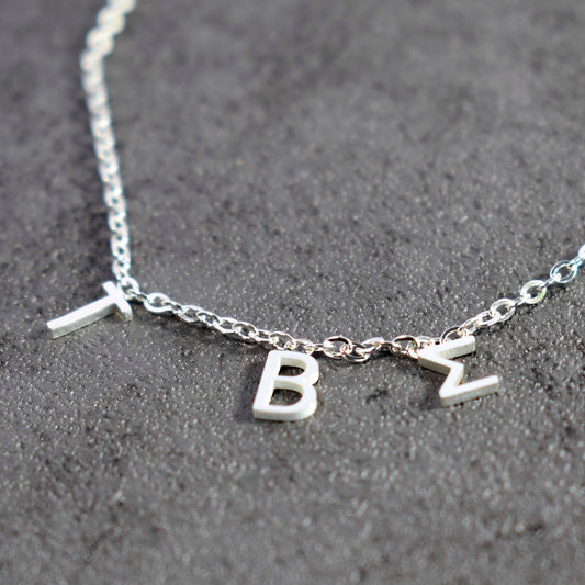 Tau Beta Sigma Silver Greek Letters Necklace