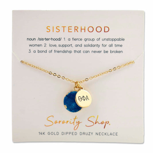 Theta Phi Alpha Sisterhood Druzy Necklace