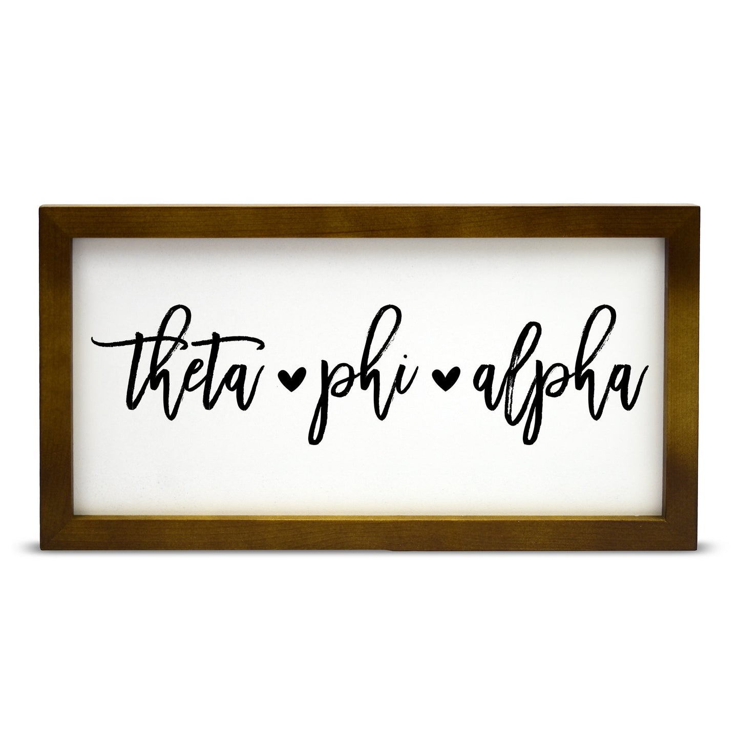 Theta Phi Alpha Script Wooden Sign