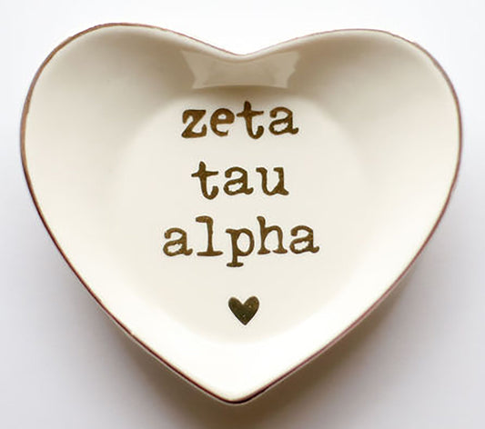Zeta Tau Alpha Ceramic Ring Dish