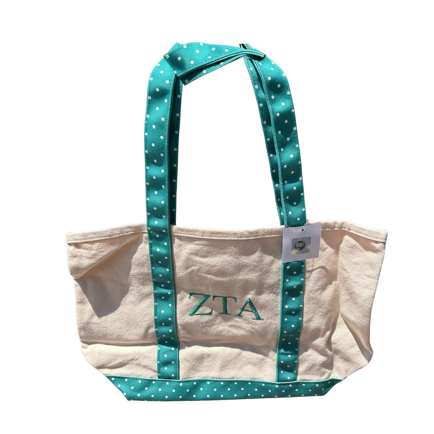 Zeta Tau Alpha Polka Dot Tote