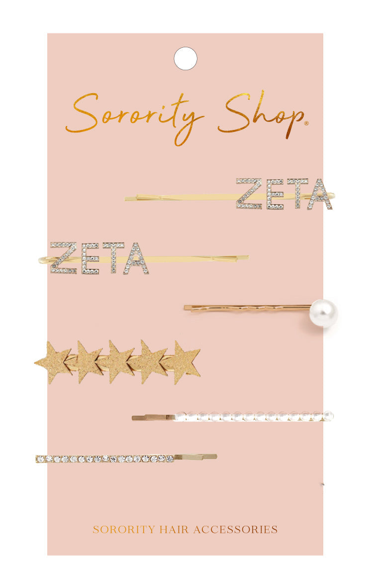 Zeta Tau Alpha Sorority Hair Clips - Virginia Book Company