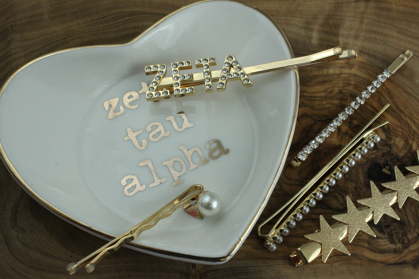 Zeta Tau Alpha Sorority Hair Clips - Virginia Book Company