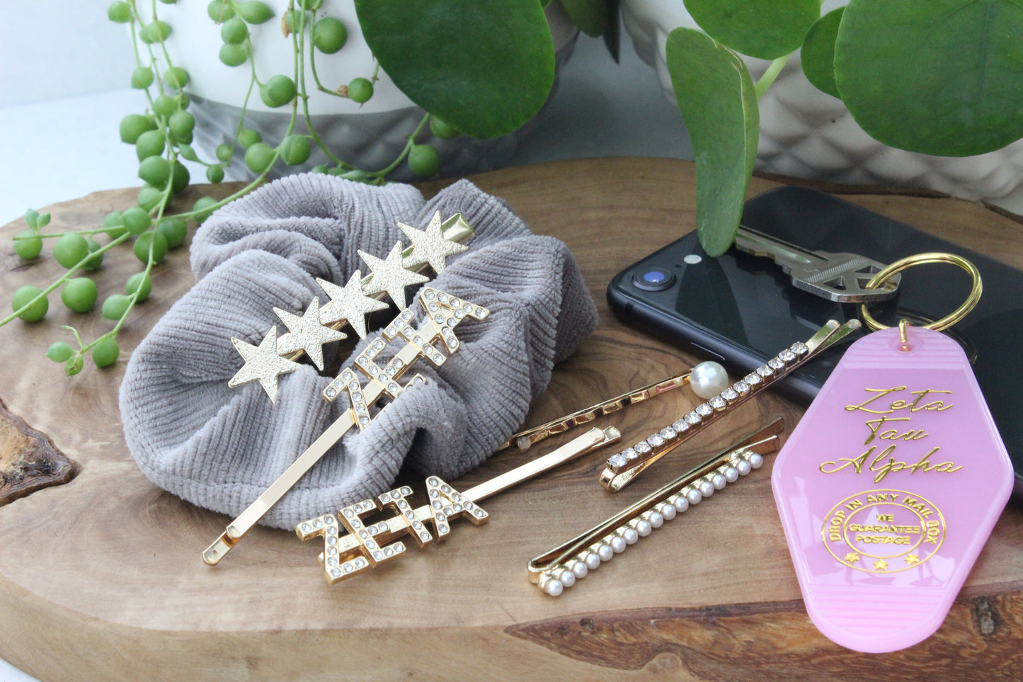 Zeta Tau Alpha Sorority Hair Clips - Virginia Book Company