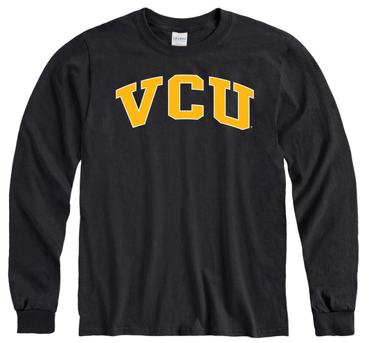 VCU Black Bold Arch Long Sleeve Tee - Virginia Book Company