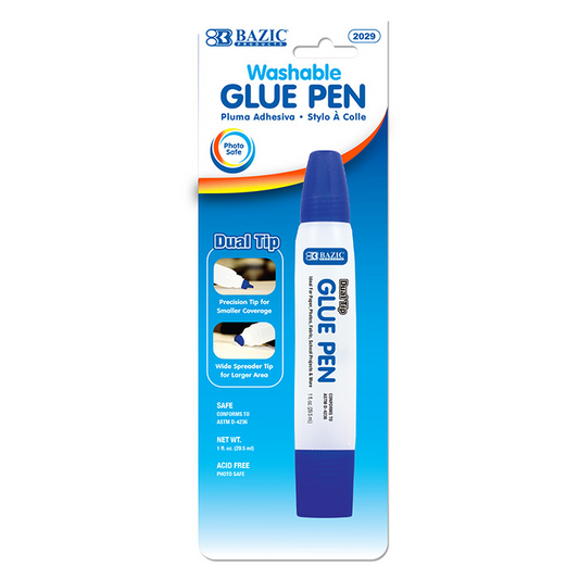 BAZIC 1 oz (29.5 mL) Dual Tip Glue Pen - Virginia Book Company