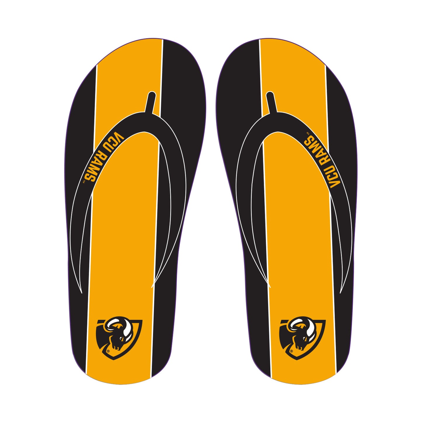 VCU Riviera Flip Flops - Virginia Book Company