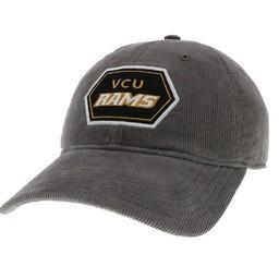 VCU Gray Grey Relaxed Corduroy Adjustable Hat