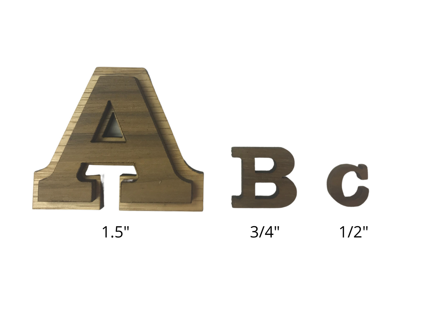1 1/2" Double Wood Peel - N - Stick Letters - Virginia Book Company