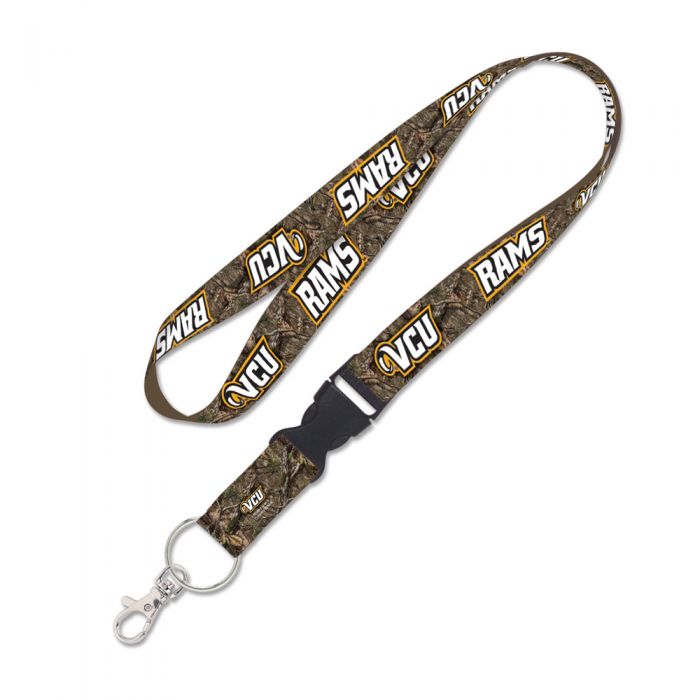 VCU Rams Camo Lanyard W/Detachable Buckle 1" - Virginia Book Company