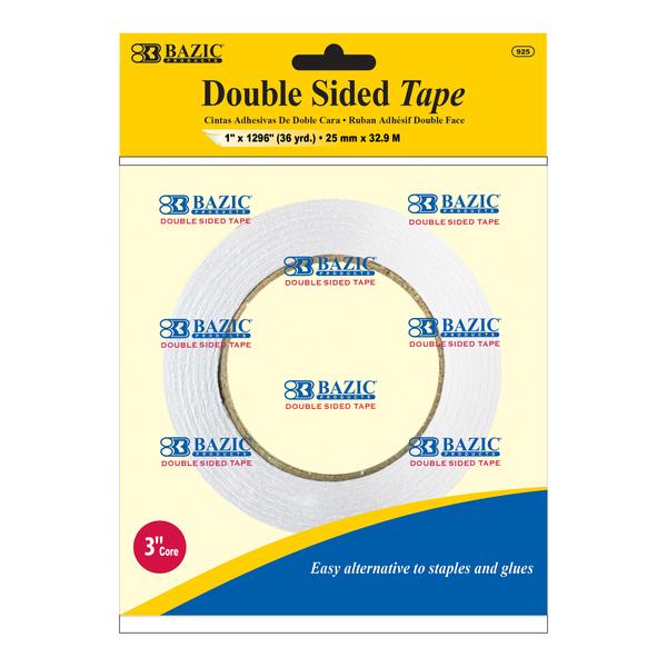 Bazic 3/4 x 500 Double Sided Permanent Tape w/ Dispenser