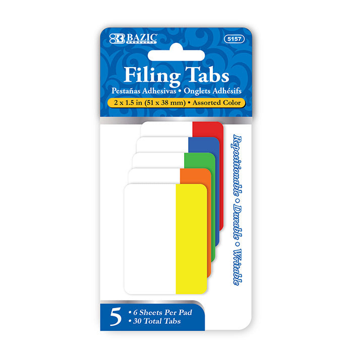 2" X 1.5" Filing Tabs - Virginia Book Company