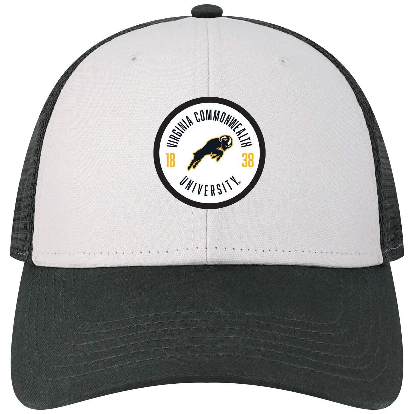 VCU White and Black Trucker Hat - Virginia Book Company