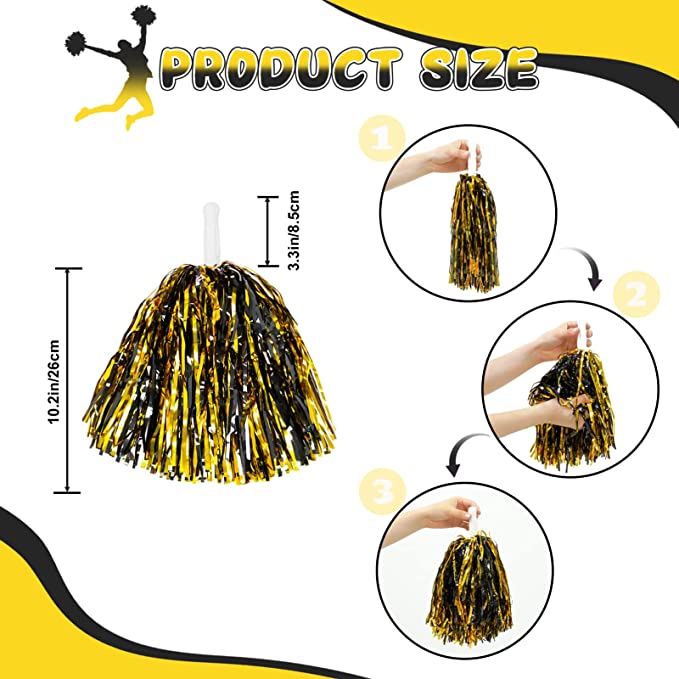 VCU Black and Gold Pom Poms - Virginia Book Company