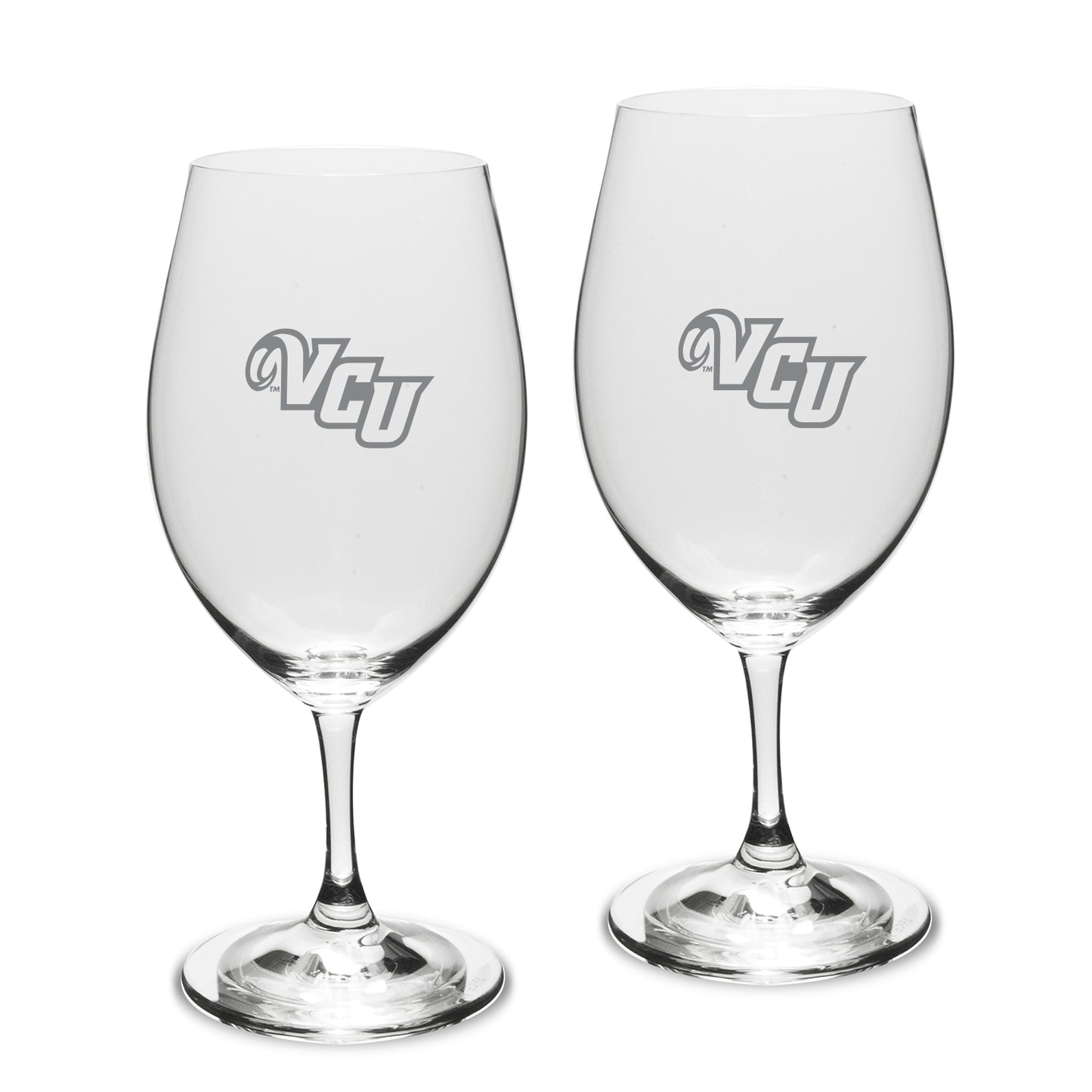 Dropship item: VCU Crystal Wine Glasses - Virginia Book Company