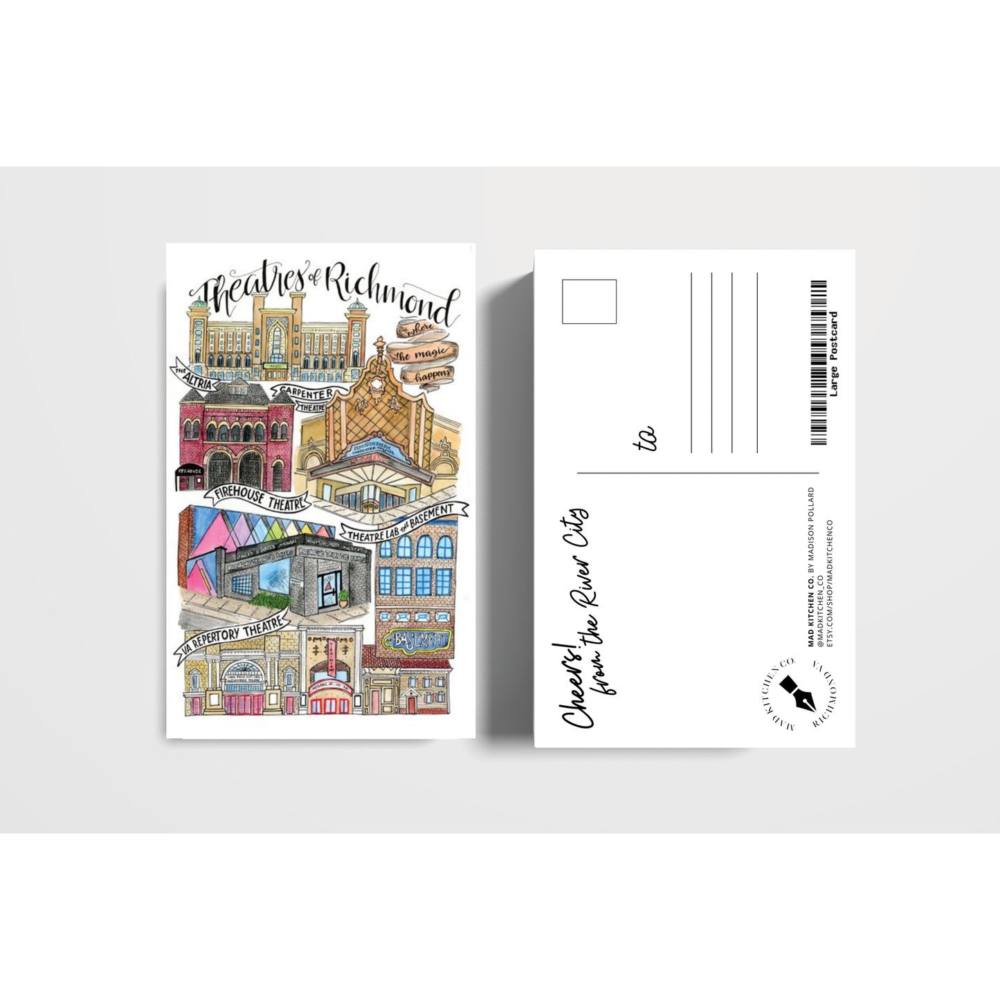 Theatres of Richmond Postcard- 5.5" x 8.5" - Virginia Book Company