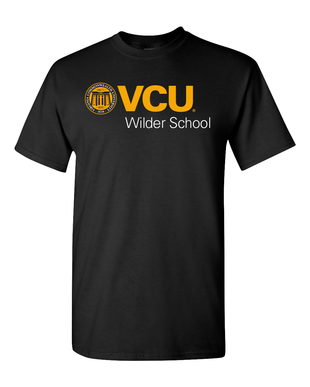 VCU Wilder School Black Tee - Virginia Book Company