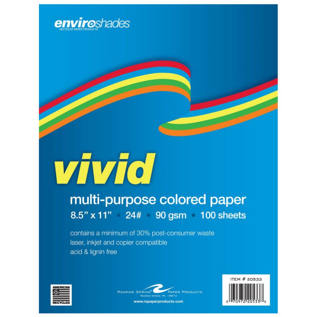 E-Shades Vivid 100 Colored Paper - Virginia Book Company