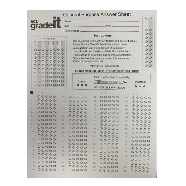 VCU Grade-Its & Blue Books