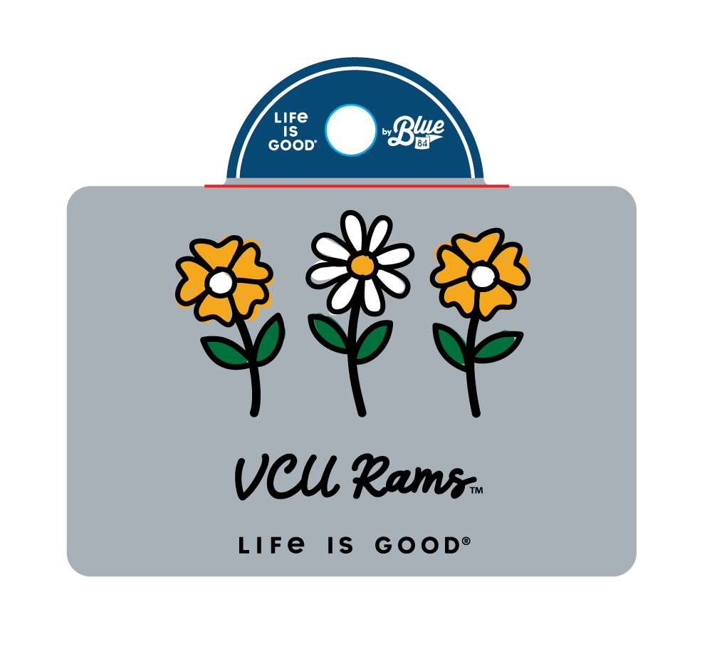 VCU Life is Good Floral Sticker