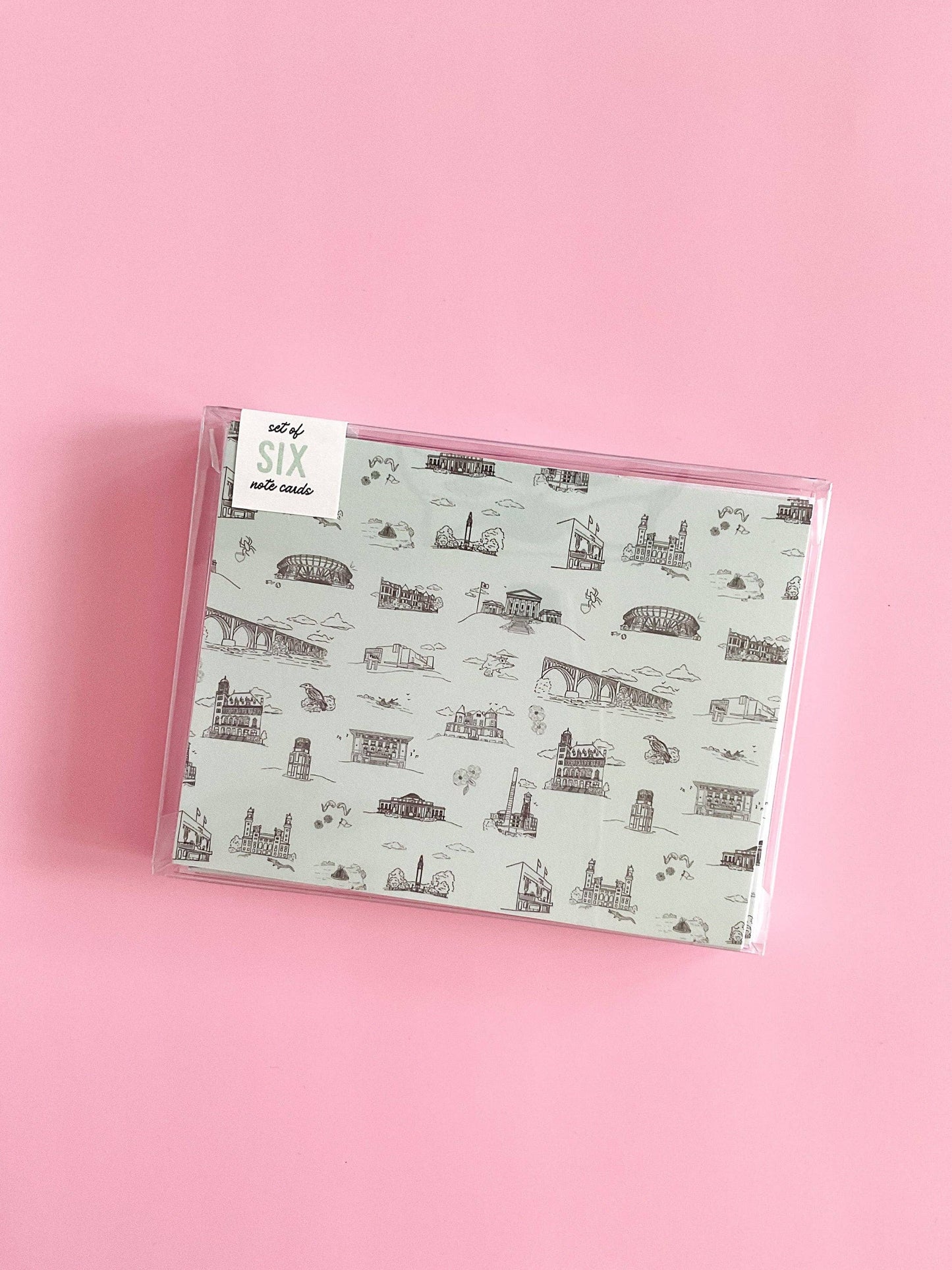 Richmond Toile Notecard Set (6) - RVA - VCU - Virginia