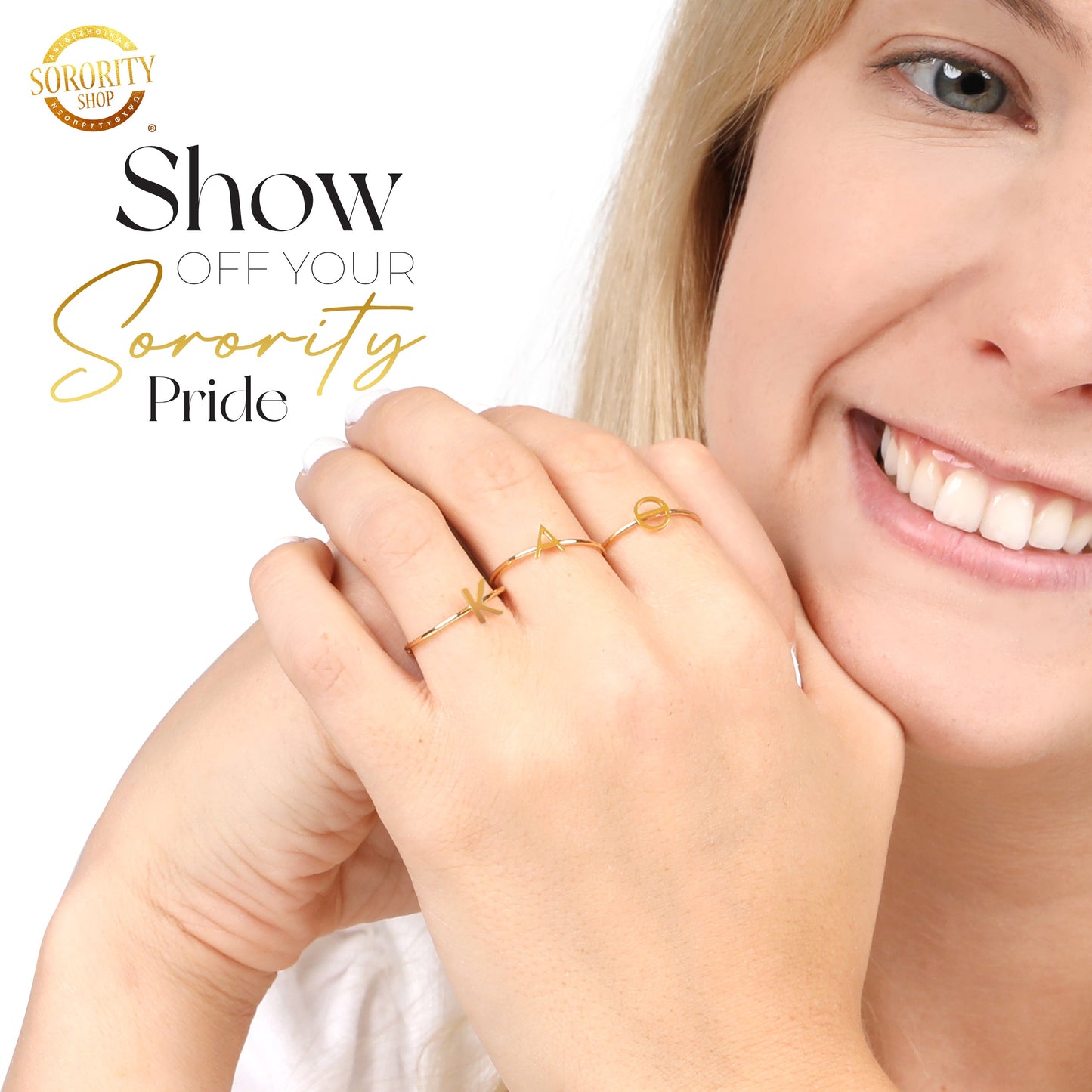 Theta Phi Alpha Stacking Ring Set