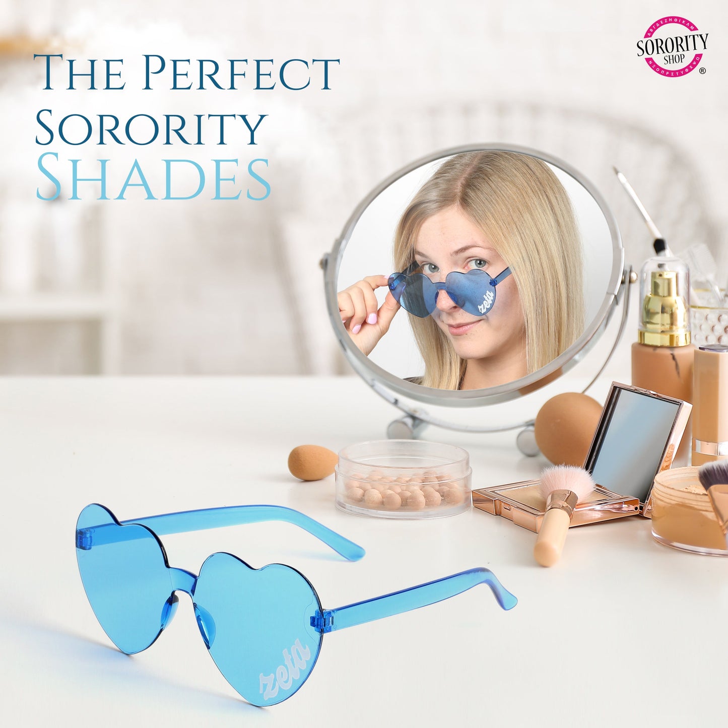 Kappa Delta Chi Sunglasses - Heart Shaped