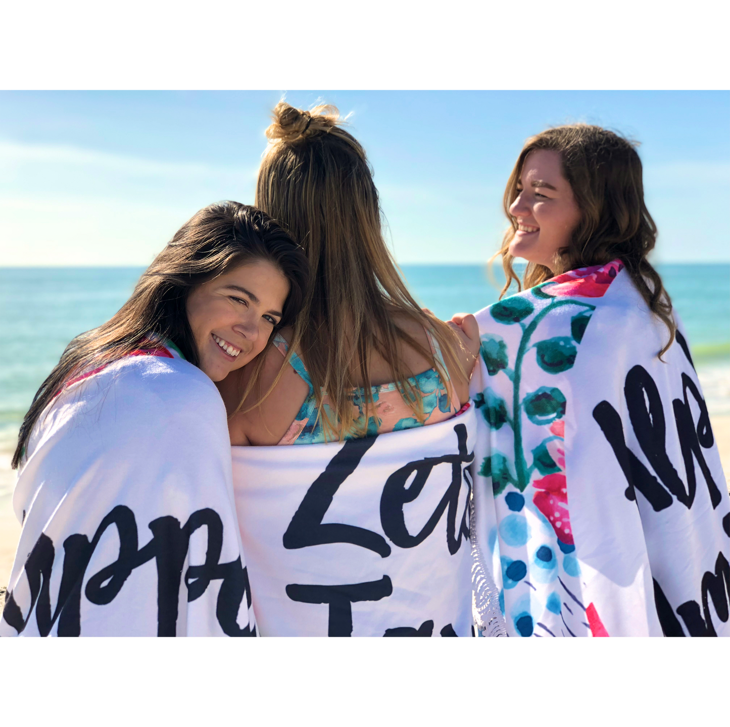 Sigma Kappa Floral Fringe Towel Blanket