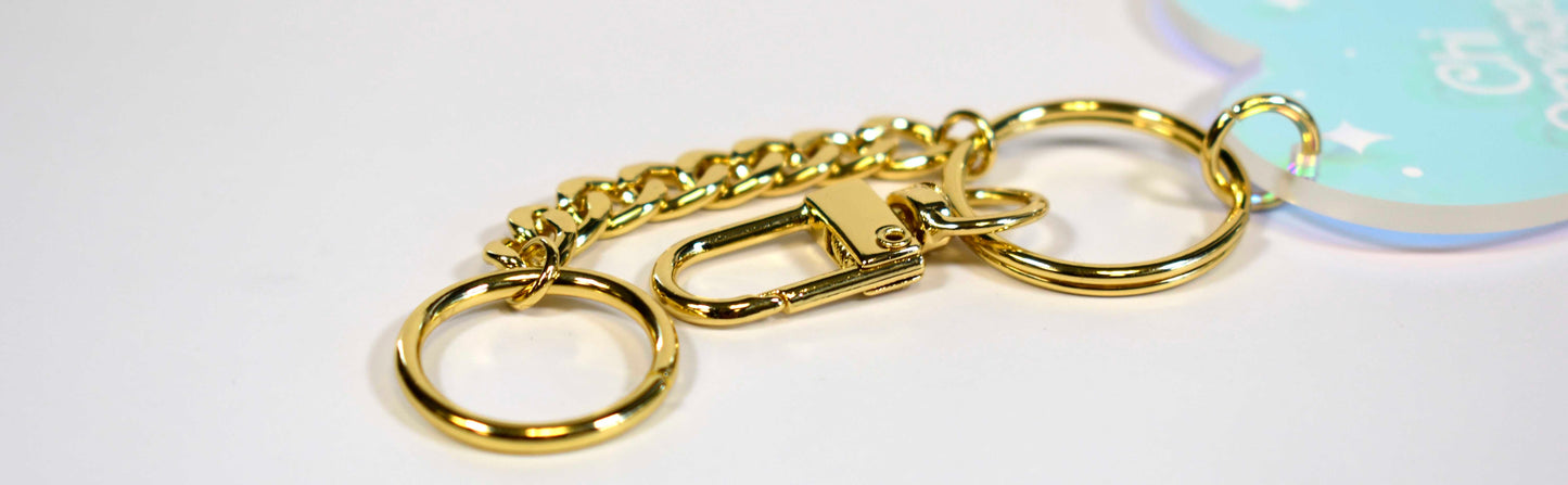 Alpha Chi Omega Keychain - Iridescent Heart Design