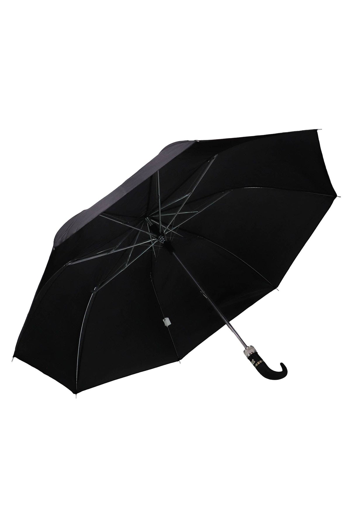 Compact Bi-fold 8-panel Hook Handle Umbrella