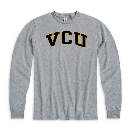 VCU Grey Bold Arch Long Sleeve Tee
