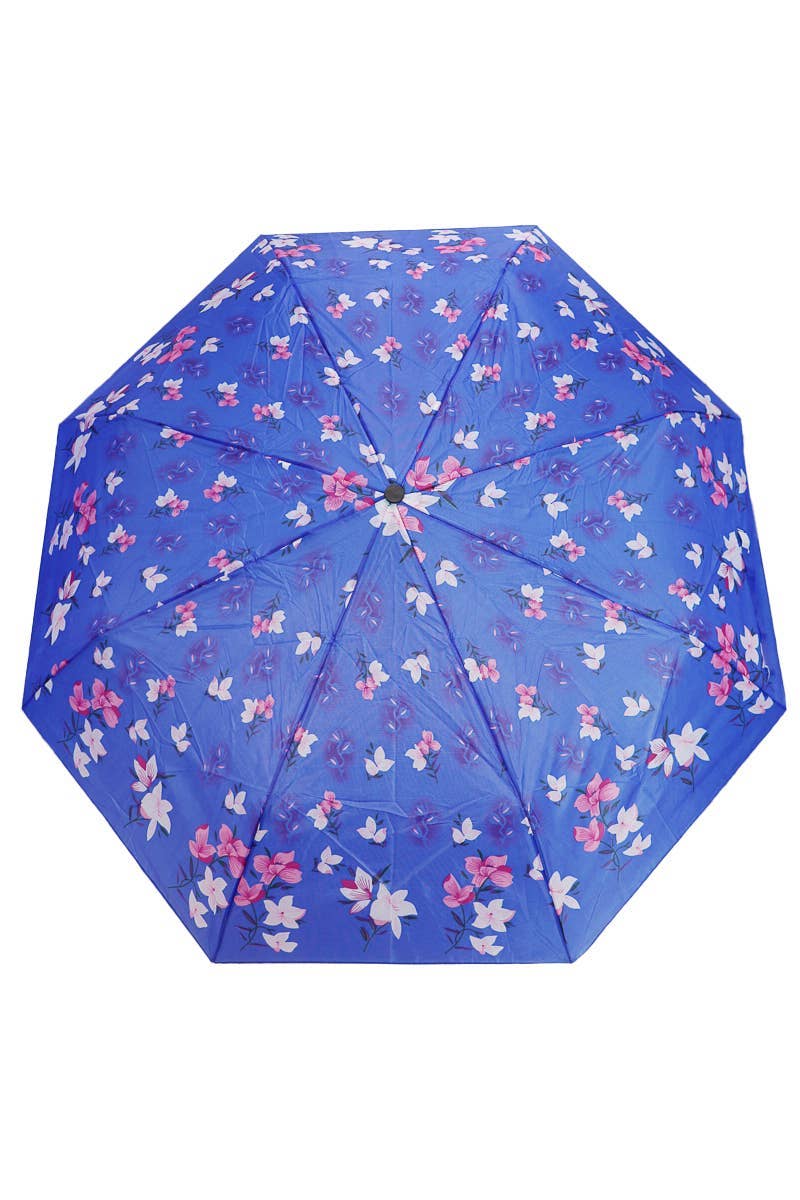 Floral Print Manual Travel Size Umbrella