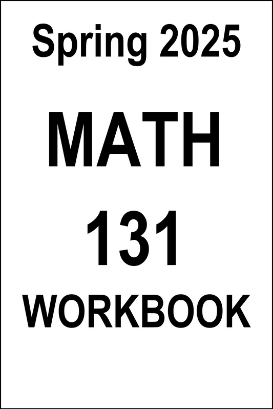 VCU MATH 131 Spring 2025 Workbook