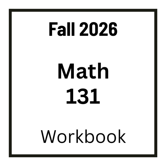 VCU MATH 131 Fall 2026 Workbook